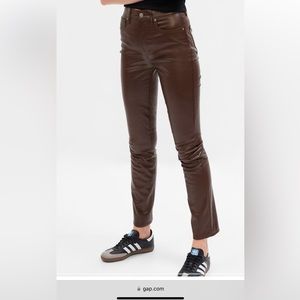 Gap brown leather pants
